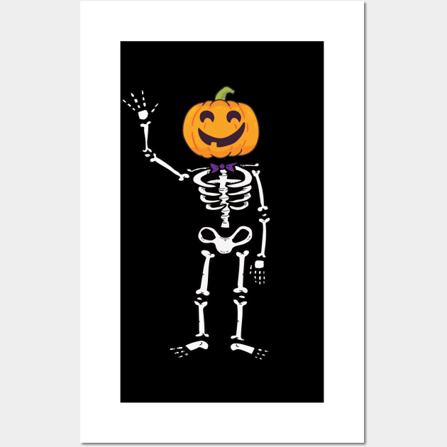 Skeletons Dancing Ballet "Happy Halloween" T-Shirt Wall Art by mommyshirts